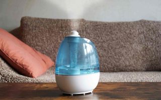 humidifier on a coffee table